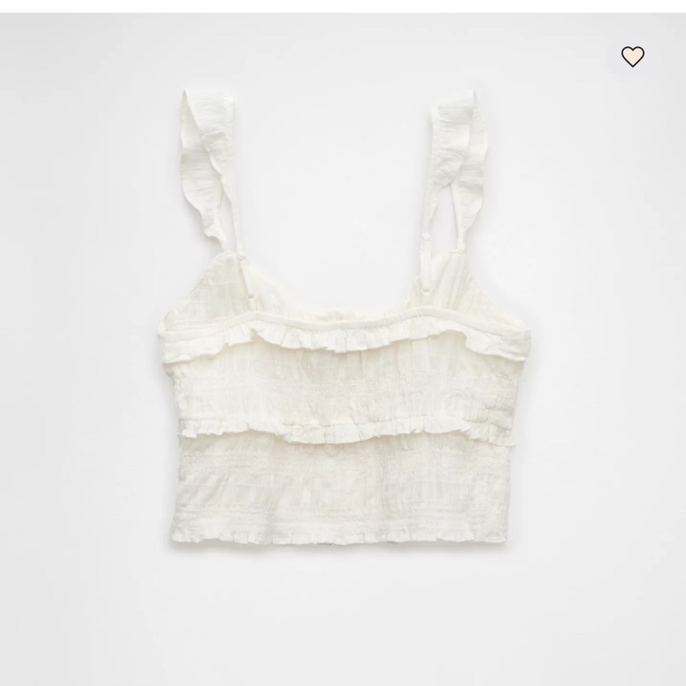 Aerie Eagle Smocked Ruffle Tank Top Size XS!  In original AE packaging! - Picture 4 of 7